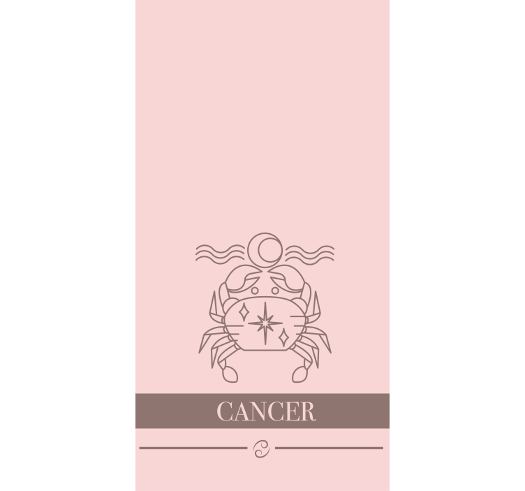 Cancer zodiac emblem text roller blind - TenStickers