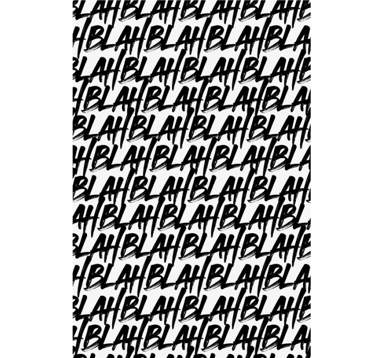 Expressive Typography Pattern text roller blind - TenStickers
