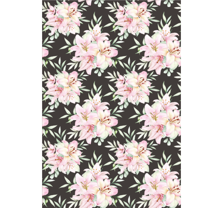 Lily pattern flowers and plants roller blind - TenStickers