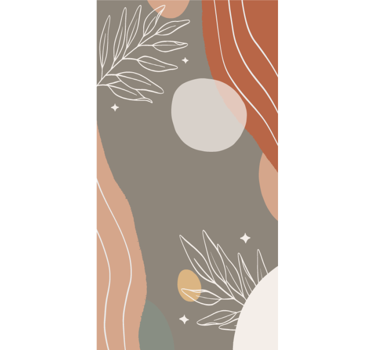 "Boho" moon illustration Blind painting - TenStickers
