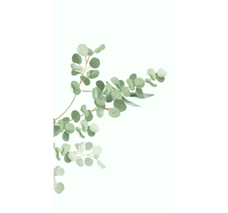 Eucalyptus Branch Design flowers and plants roller blind - TenStickers