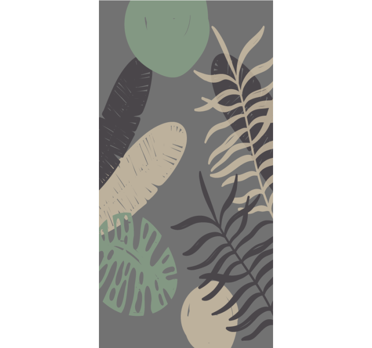 Tropical Greenery Pattern flowers and plants roller blind - TenStickers