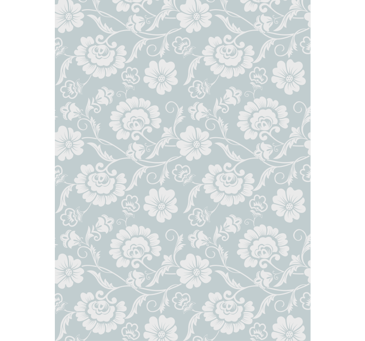 Grey motif sophistication flower roller blind - TenStickers