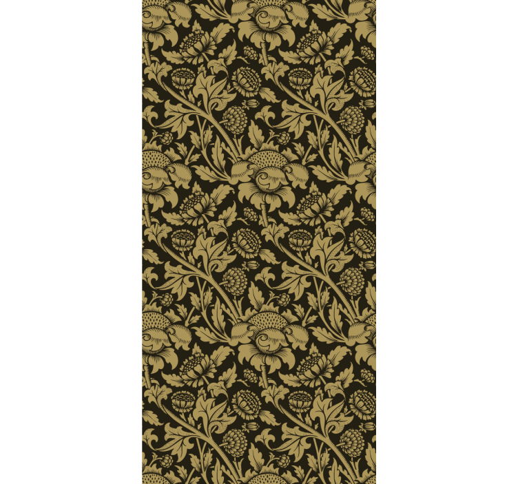 Classic beige pattern flower roller blind - TenStickers