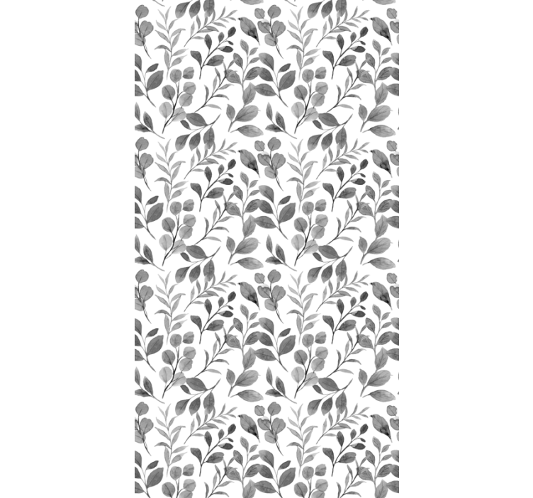 Leafy Botanical Pattern flowers and plants roller blind - TenStickers