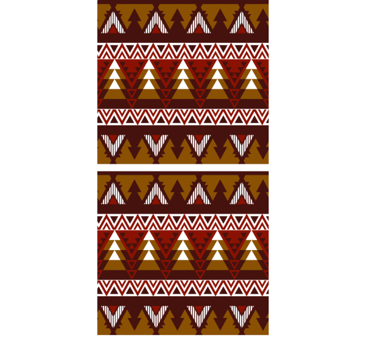 Geometric forest pattern scandinavian roller blind - TenStickers