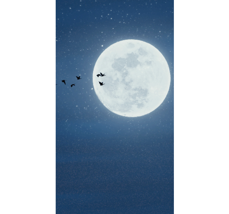 Full moon and sky Original roller blind - TenStickers