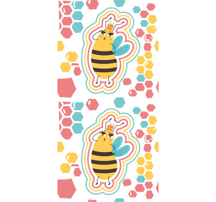 Cute Bee Character animal roller blind - TenStickers