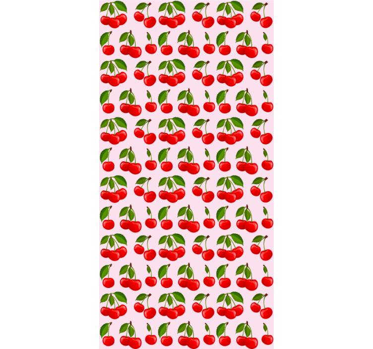 Red Cherry Pattern kitchen roller blind - TenStickers