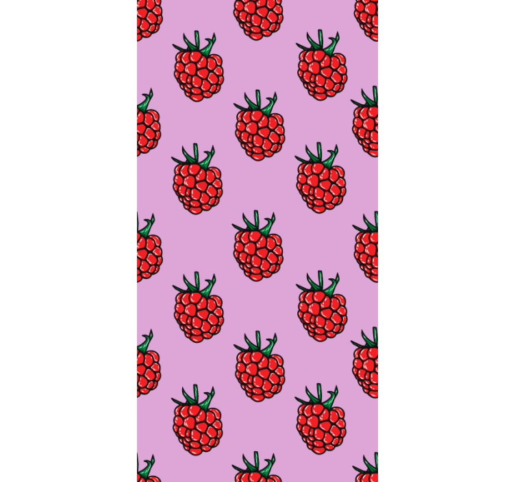 Raspberry Pattern fruit and vegetable roller blind - TenStickers