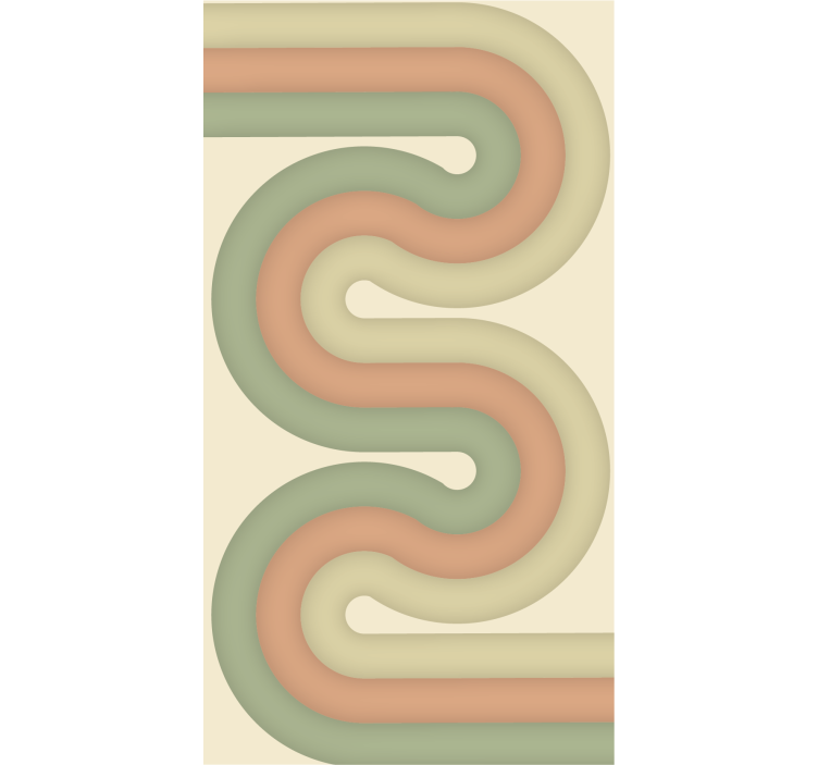 Curved line pattern living room roller blind - TenStickers