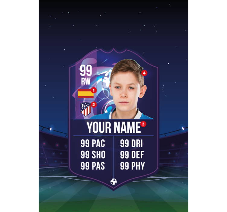 soccer player card Childrens blind - TenStickers