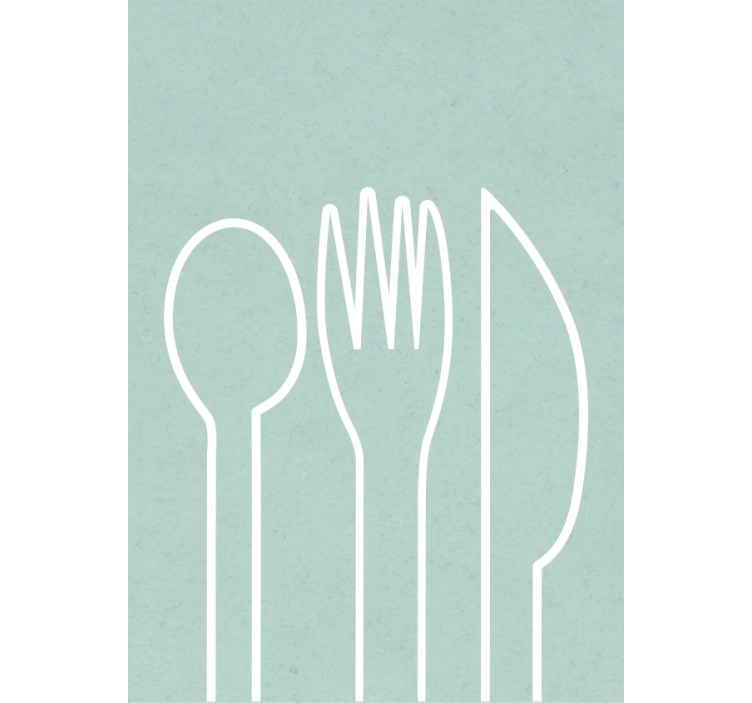 kitchen cutlery Kitchen blind - TenStickers
