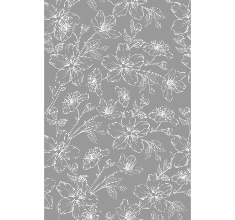 grey pattern Flower blind - TenStickers