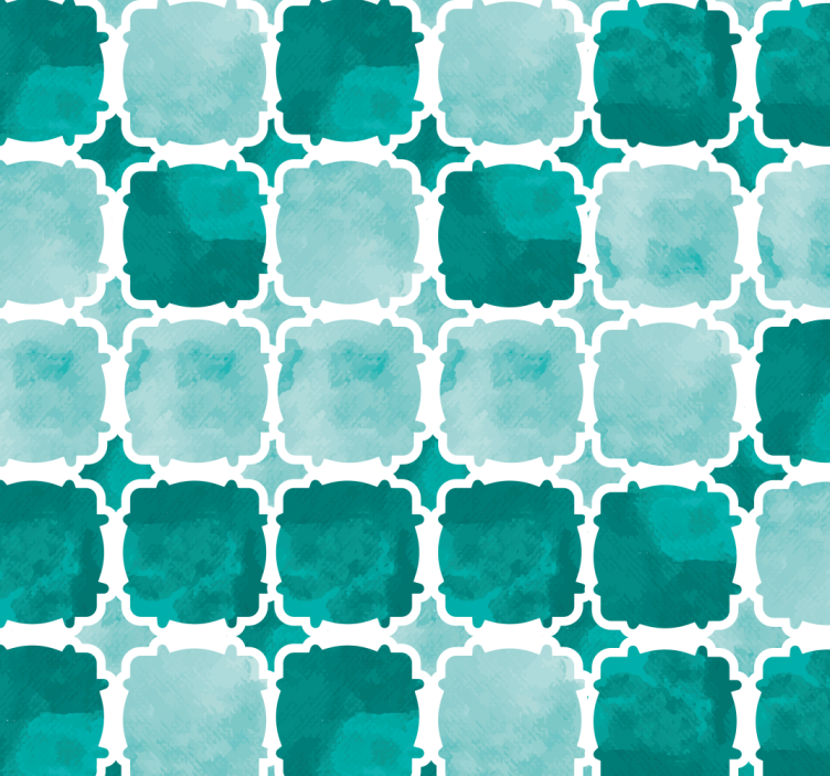 watercolor tiles Living room blind - TenStickers