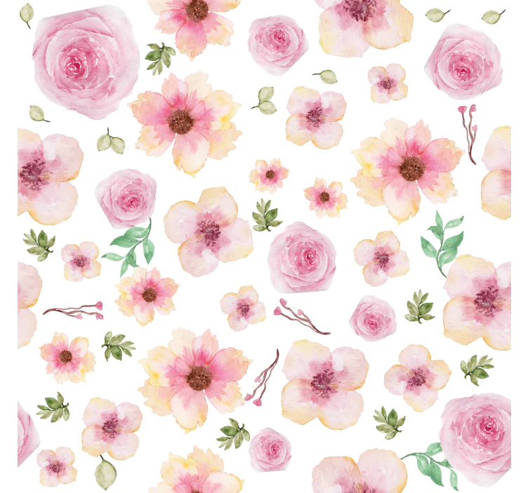 pinky flowers pattern Flower blind - TenStickers