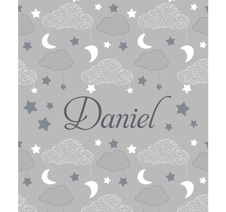 Gray starry clouds customise roller blind - TenStickers