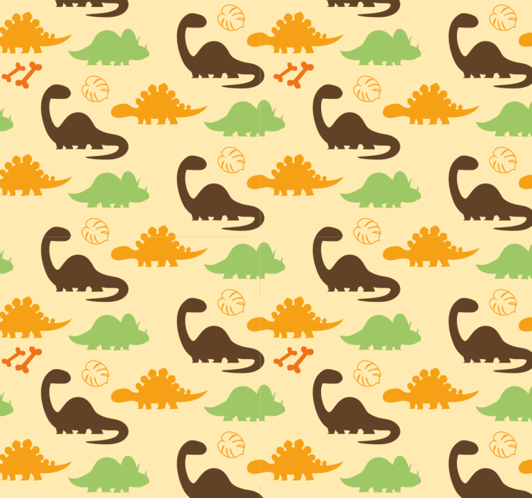 Beige background dinosaur roller blind - TenStickers