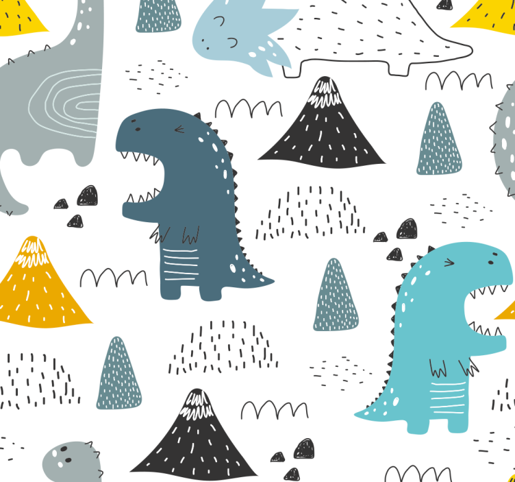 Scandinavian pattern dinosaur blind - TenStickers