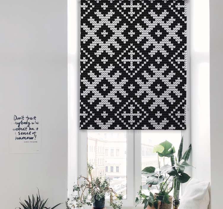 Geometric Pattern Craft modern roller blind - TenStickers