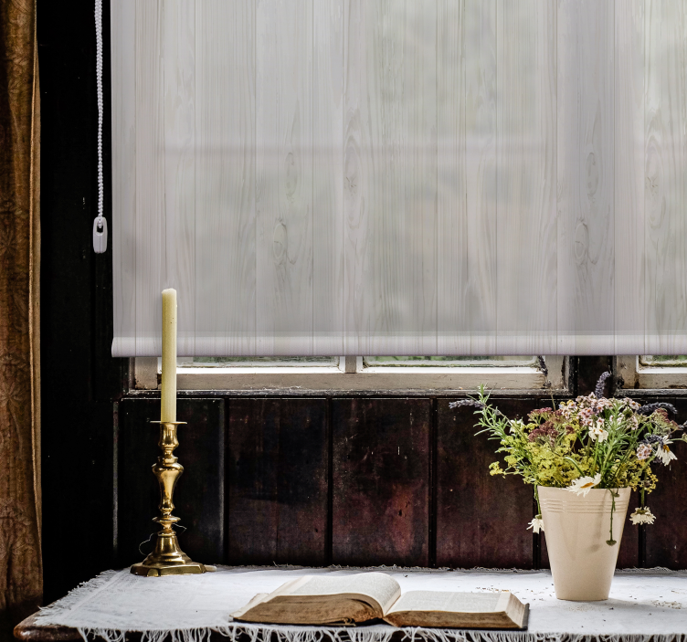 Grey wood Rustic roller blind - TenStickers