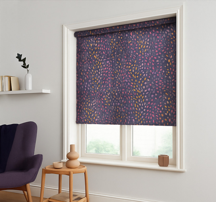 Abstract floral pattern master bedroom roller blind - TenStickers