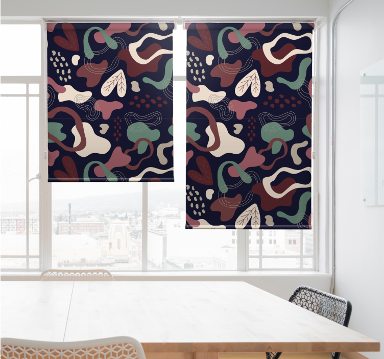 Abstract Leaf Motif texture and pattern roller blind - TenStickers