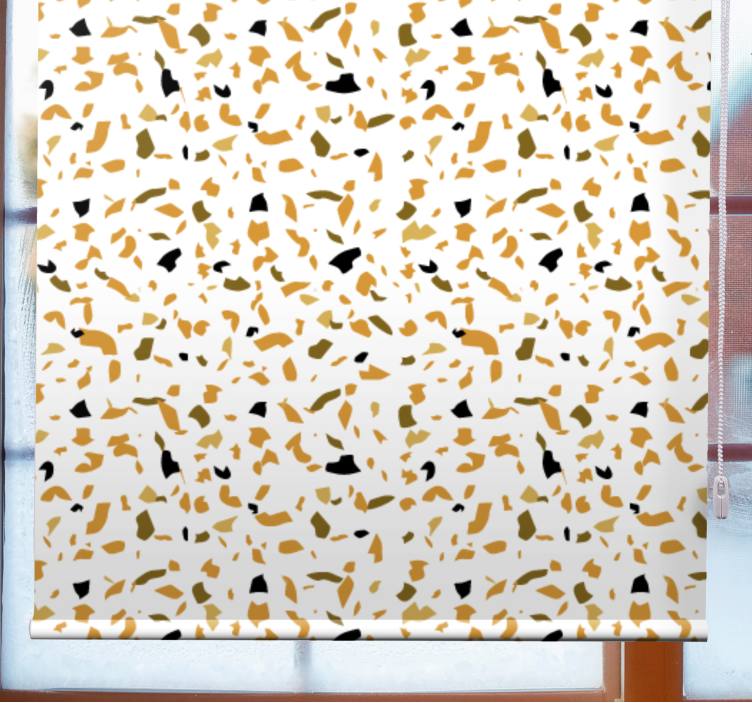 Brown and beige terrazzo texture and pattern roller blind - TenStickers
