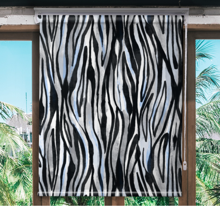 Abstract zebra stripes texture and pattern roller blind - TenStickers