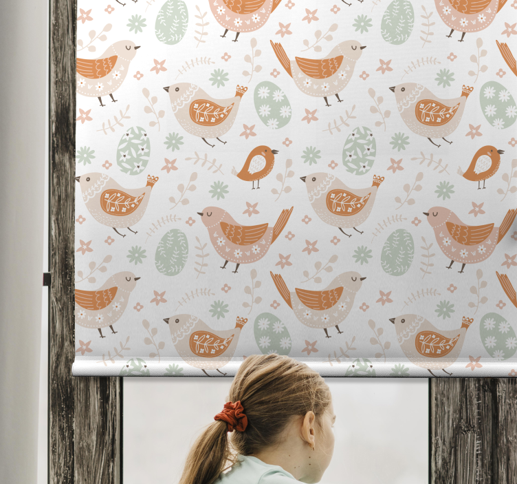 Birds and Eggs animal roller blind - TenStickers