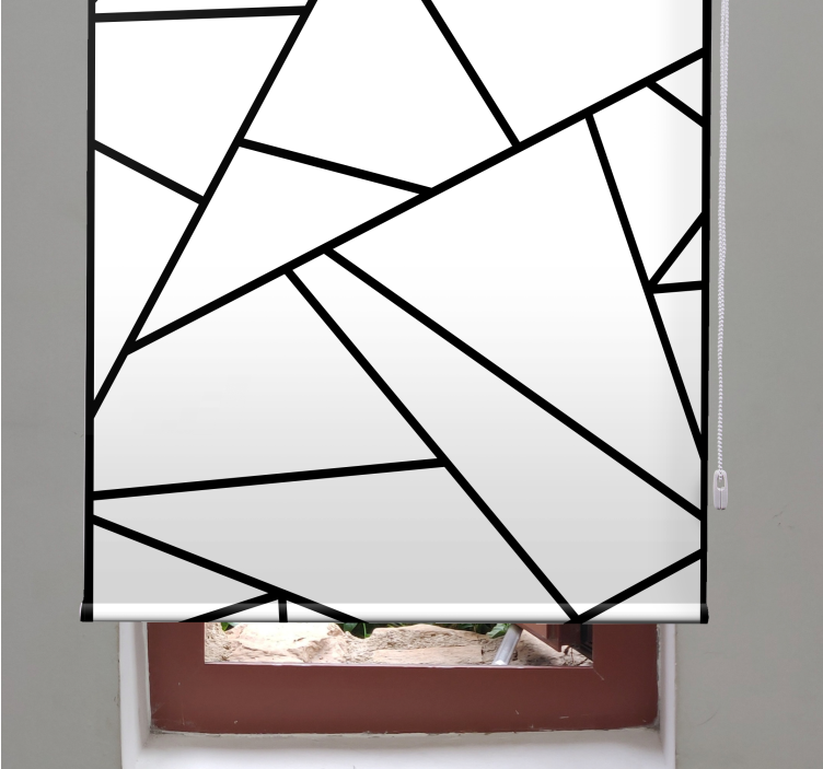 Black geometric lines minimalist design blind - TenStickers