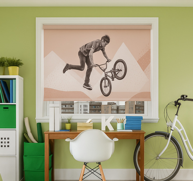 BMX Stunt Action teenage bedroom roller blind - TenStickers