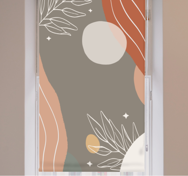 "Boho" moon illustration Blind painting - TenStickers