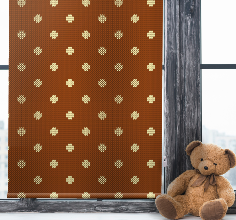 Brown simple pattern children room roller blind - TenStickers