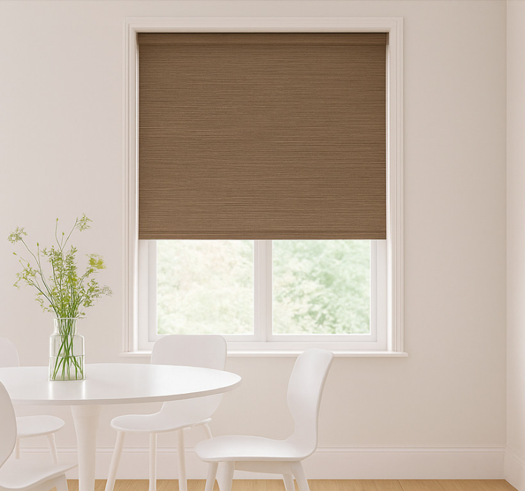 Brown woven effect  dining room roller blind - TenStickers