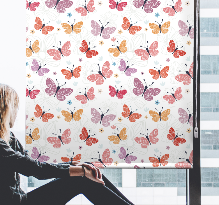 Butterfly Pattern butterfly roller blind - TenStickers