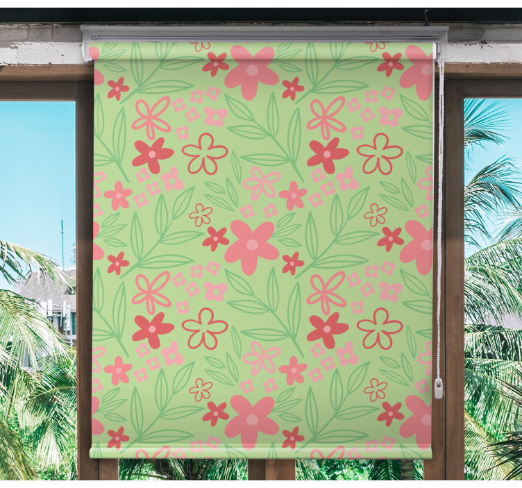Charming Floral Theme flowers and plants roller blind - TenStickers