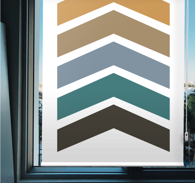 Chevron pattern layers modern roller blind - TenStickers