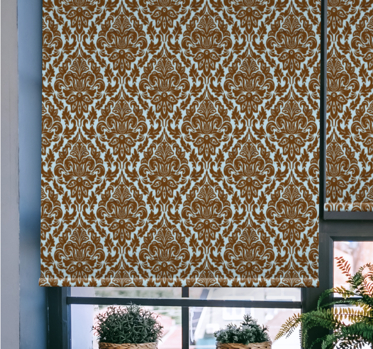 Damask pattern classic roller blind - TenStickers