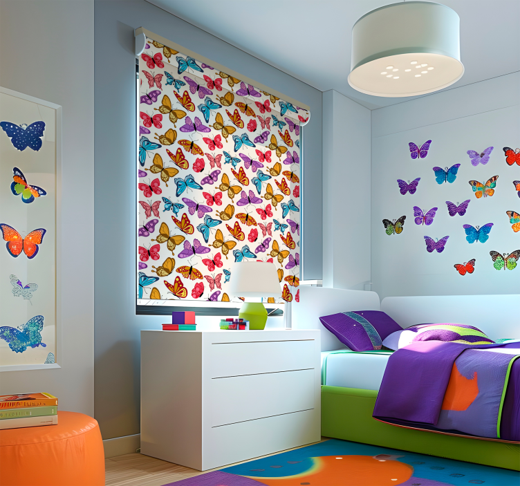 Colorful design Butterflies blind - TenStickers