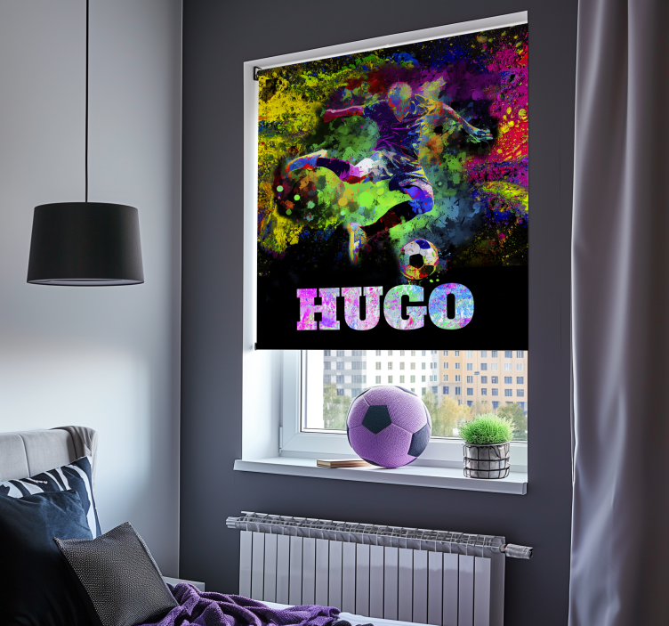 Colorful design soccer roller blind - TenStickers