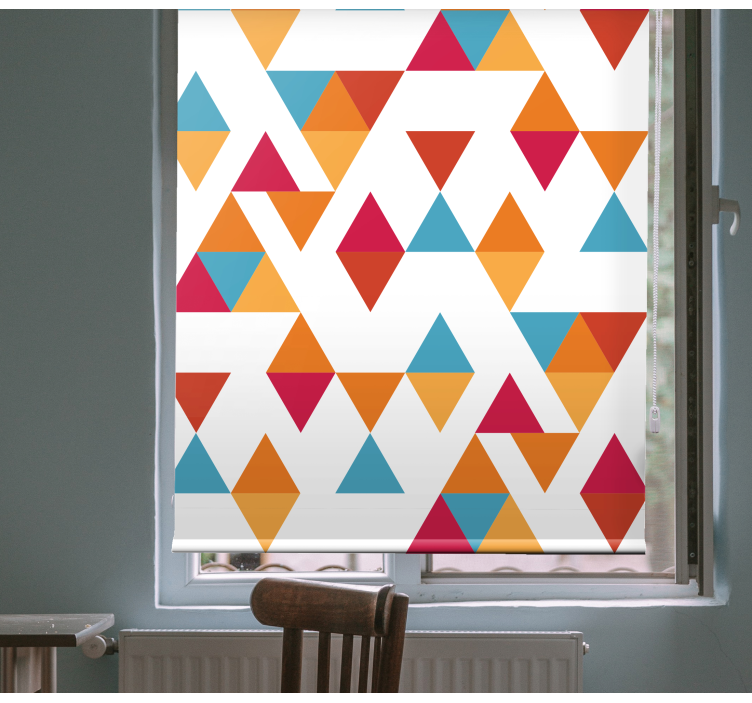Colorful geometric triangle modern roller blind - TenStickers