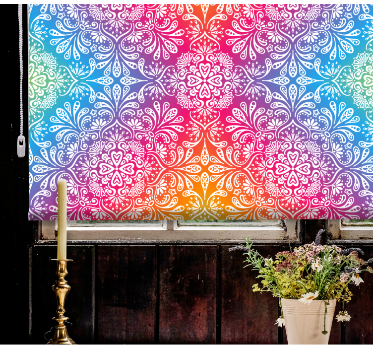 Colorful mandala symbols Master bedroom blind - TenStickers