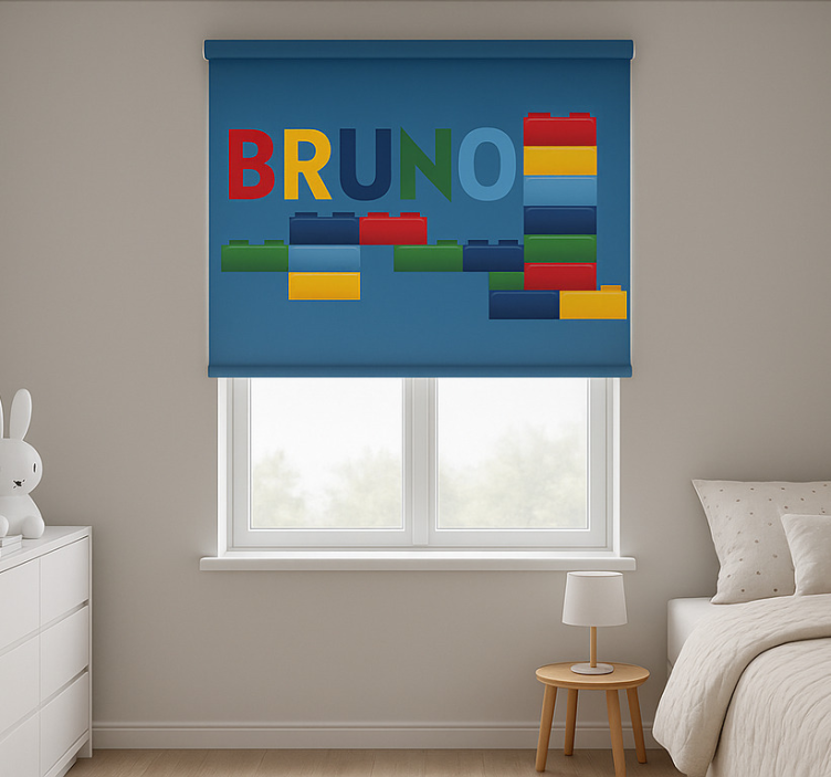 Colorful toy blocks children room roller blind - TenStickers