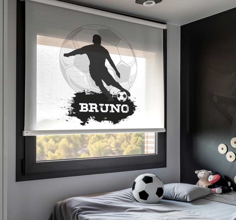 Customisable football ball soccer roller blind - TenStickers