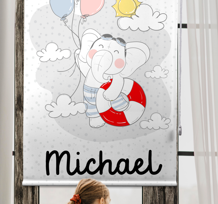Customizable Elephant customise roller blind - TenStickers