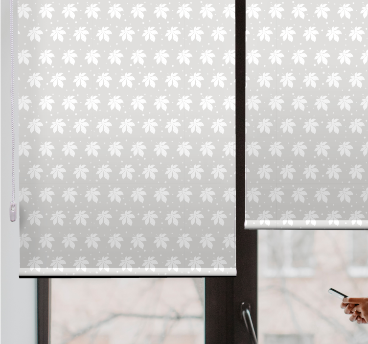 Delicate Flower Pattern flowers and plants roller blind - TenStickers