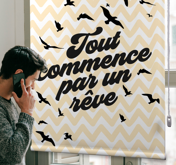 Design with birds Master bedroom blind - TenStickers