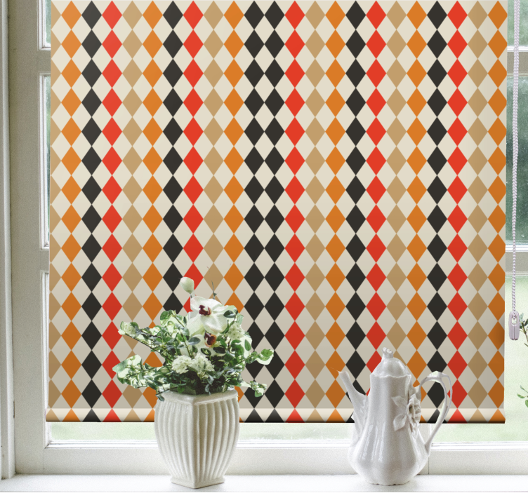 Diamond shape theme modern roller blind - TenStickers
