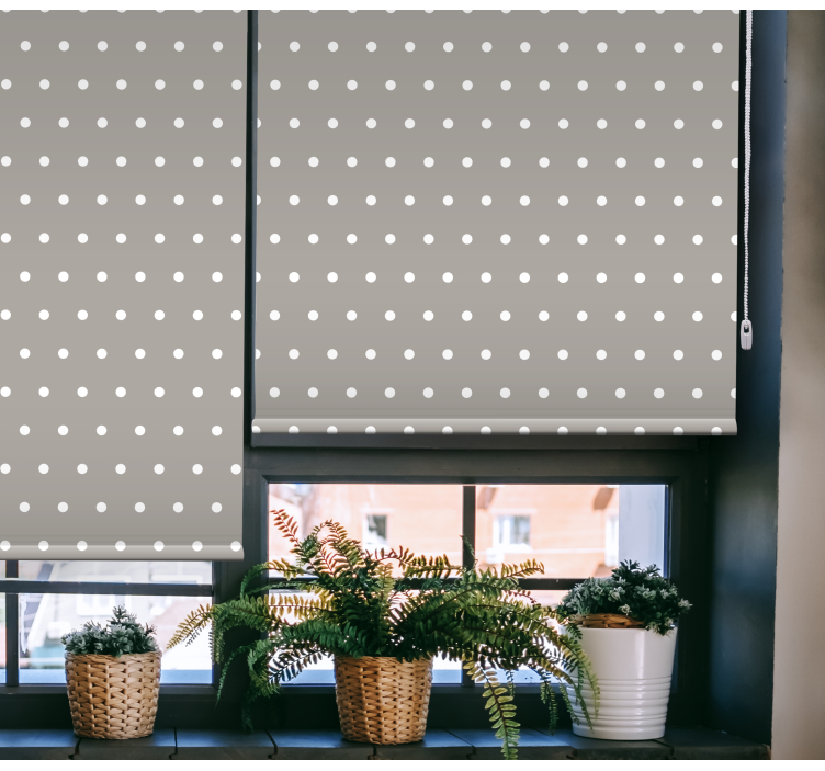 Grey dotted pattern modern roller blind - TenStickers